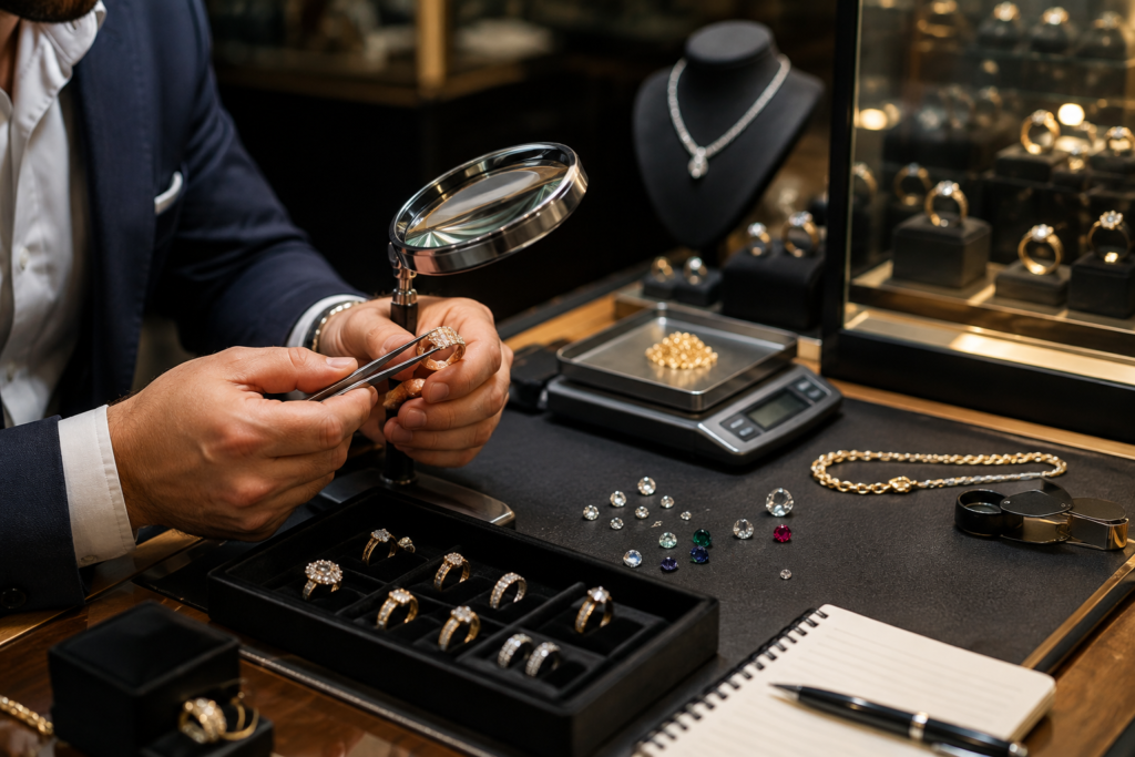 Jewellers gemstone traders and precious metal businesses