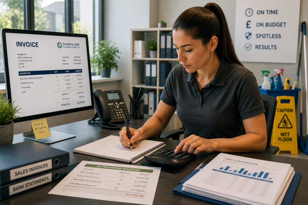 VAT invoicing and cash flow accounting for cleaning businesses